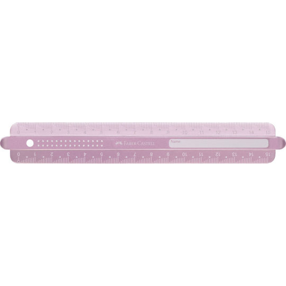 Faber-Castell Χάρακας Μεταλλικός 15cm Ροζ