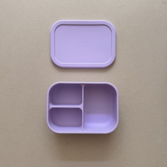 Nok Nok Φαγητοδοχείο Σιλικόνης με 3 χωρίσματα 800ml (Lavender)