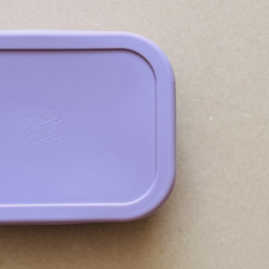 Nok Nok Φαγητοδοχείο Σιλικόνης με 3 χωρίσματα 800ml (Lavender)
