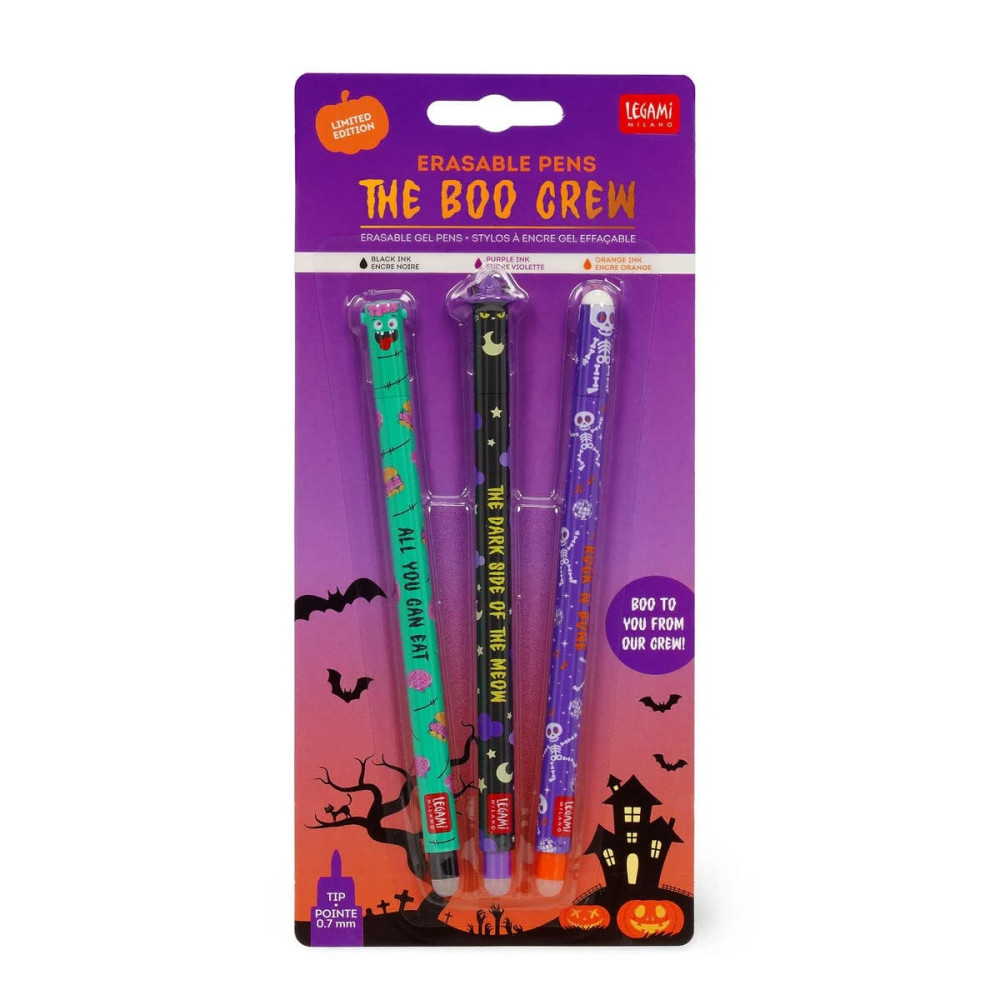 Legami Halloween EPSETKIT13 Σετ με 3 Erasable Gel Pens 0.7mm - The Boo Crew