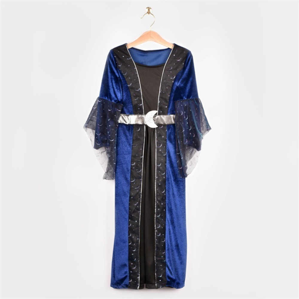 Den Goda Fen Στολή Μάγισσας Μπλε Φόρεμα με Καπέλο 6-7 Ετών