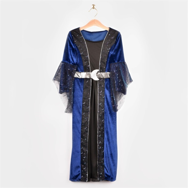 Den Goda Fen Στολή Μάγισσας Μπλε Φόρεμα με Καπέλο 6-7 Ετών