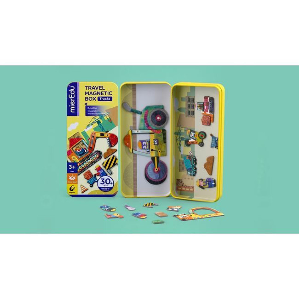MierEdu Μαγνητικό Παζλ Trucks