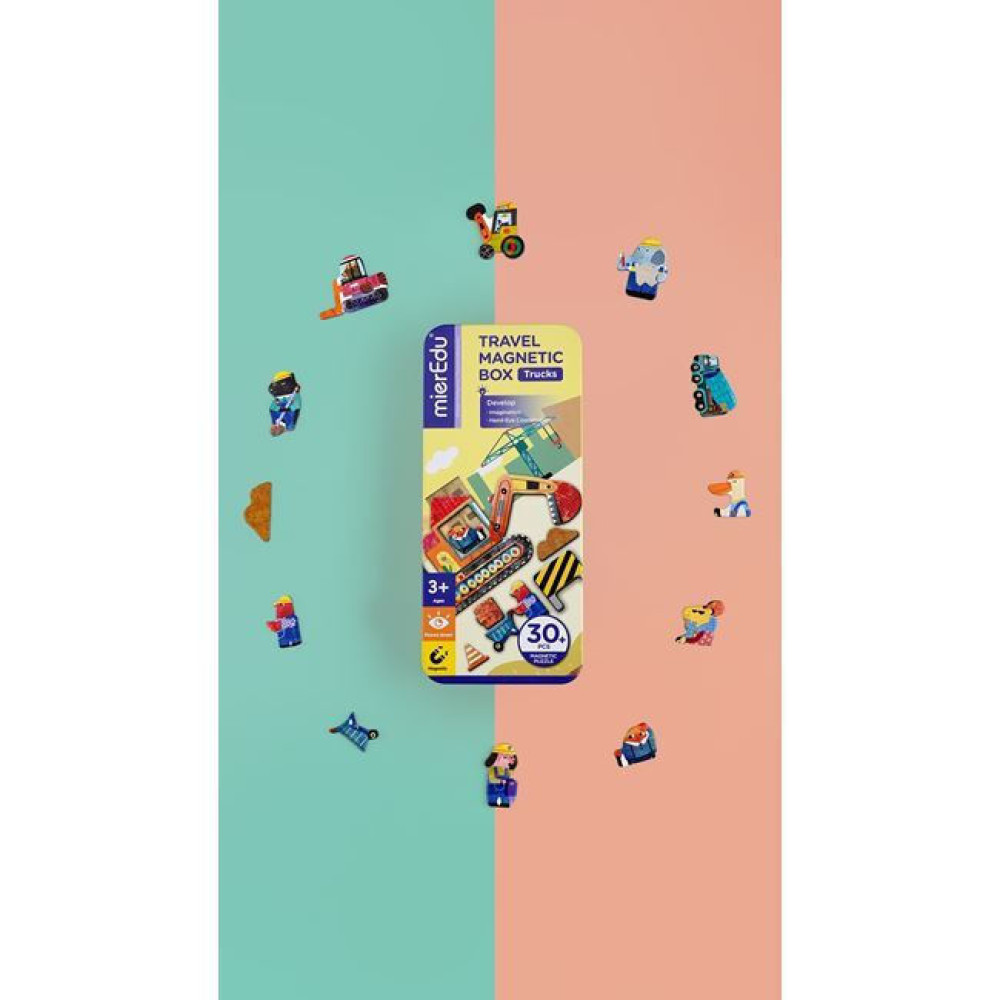 MierEdu Μαγνητικό Παζλ Trucks