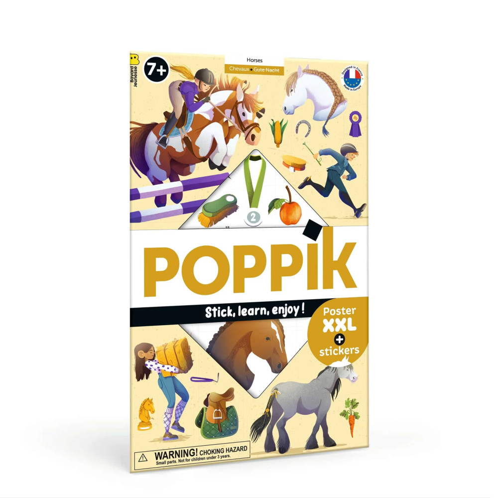 Poppik Μεγάλο Πόστερ με 50 Αυτοκόλλητα – Άλογα