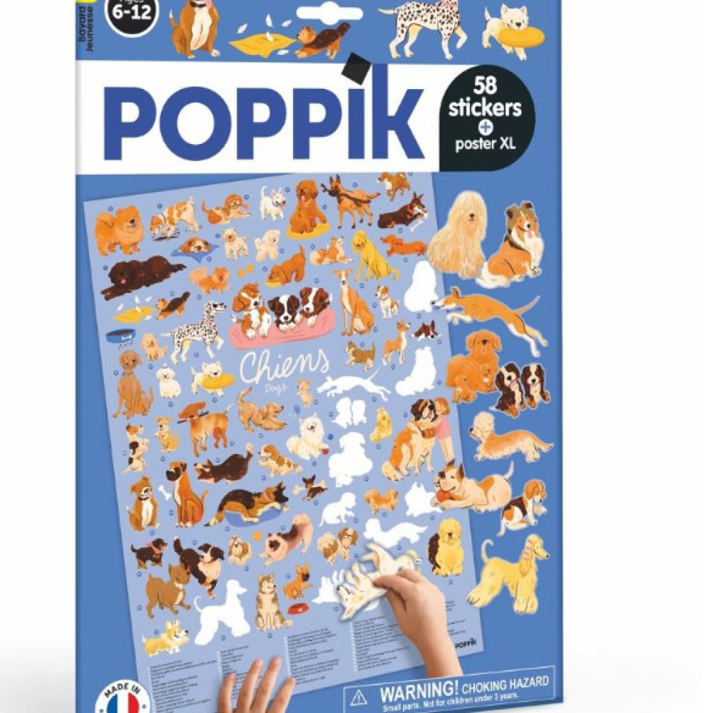 Poppik Μεγάλο Πόστερ με 58 αυτοκόλλητα - Σκύλοι