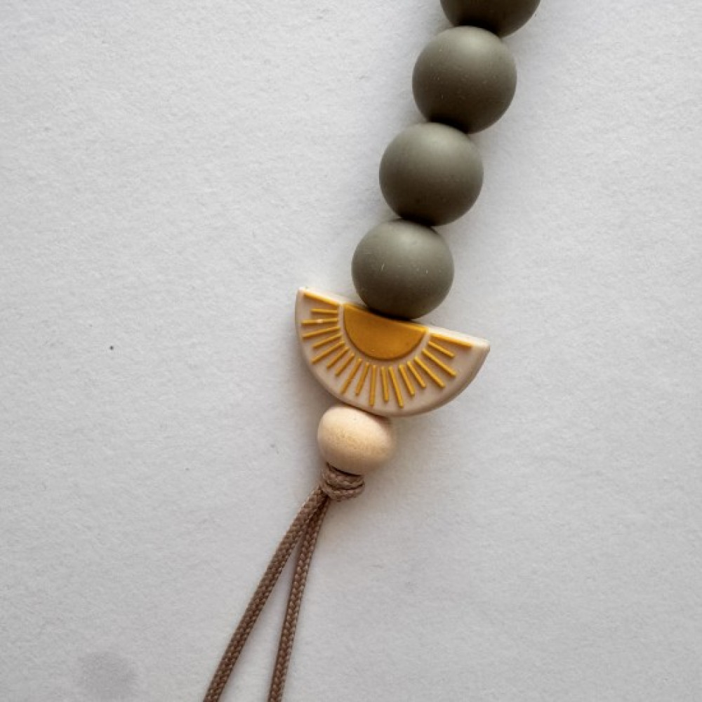 Nok Nok Κλιπ Πιπίλας από Χάντρες Σιλικόνης (Sunrise Sun Sage)