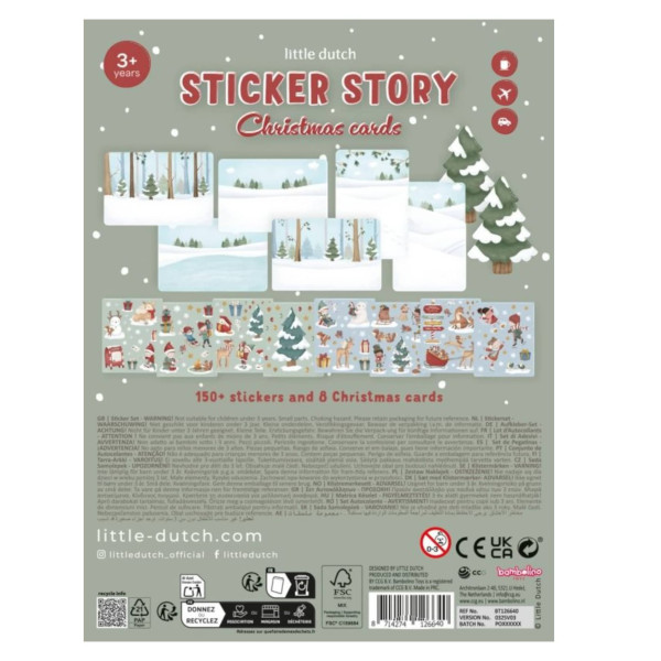 Little Dutch Σετ με Χριστουγεννιάτικα Αυτοκόλλητα