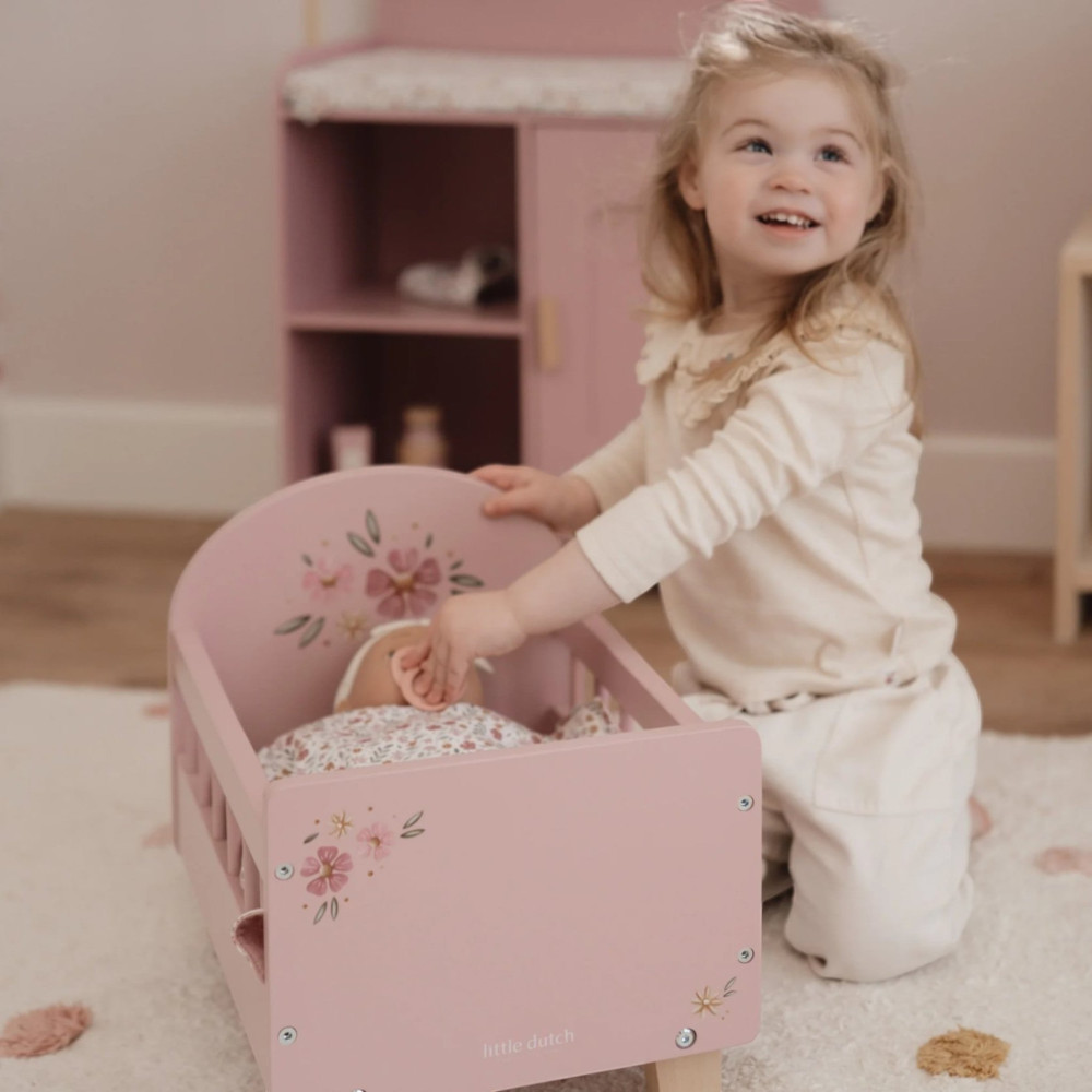 Little Dutch Ξύλινο Κρεβατάκι για Κούκλες FSC
