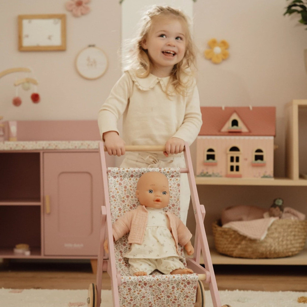 Little Dutch Ξύλινο Καρότσι για Κούκλες FSC