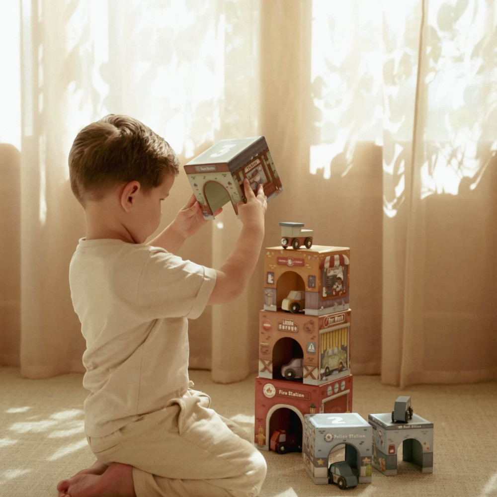 Little Dutch Πυραμίδα Ταξινόμησης με Αυτοκινητάκια FSC