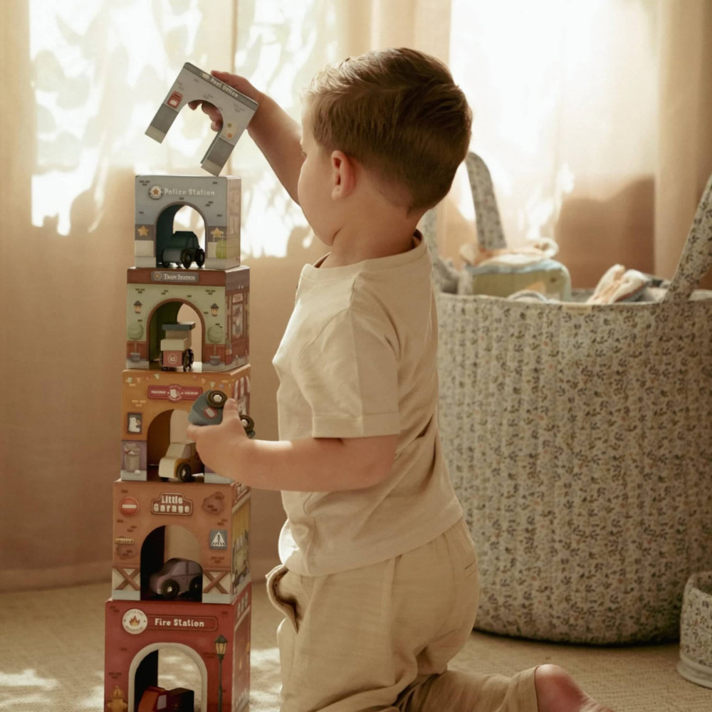 Little Dutch Πυραμίδα Ταξινόμησης με Αυτοκινητάκια FSC
