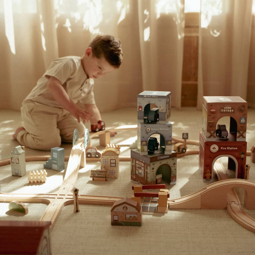 Little Dutch Πυραμίδα Ταξινόμησης με Αυτοκινητάκια FSC