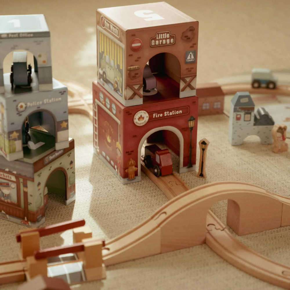 Little Dutch Πυραμίδα Ταξινόμησης με Αυτοκινητάκια FSC