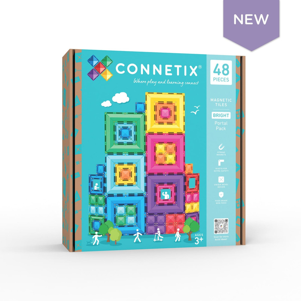 Connetix Bright Portal Μαγνητικά Τουβλάκια Κατασκευών 48τμχ.