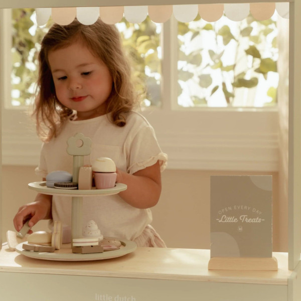 Little Dutch Ξύλινη Διώροφη Πιατέλα με Γλυκίσματα FSC