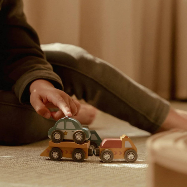 Little Dutch Σετ Ξύλινων Οχημάτων Παιχνιδιού FSC