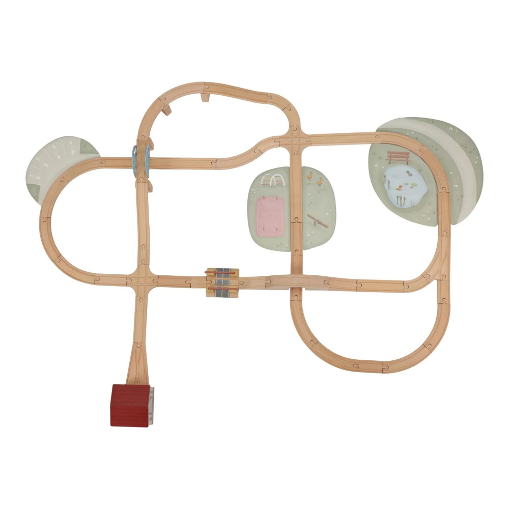 Little Dutch Σετ Παιχνιδιού Τρενάκι με Ράγες και Οχήματα XL FSC