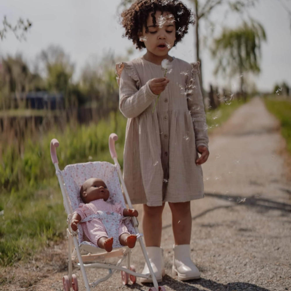 Little Dutch Μεταλλικό Καρότσι για Κούκλες - Λευκό