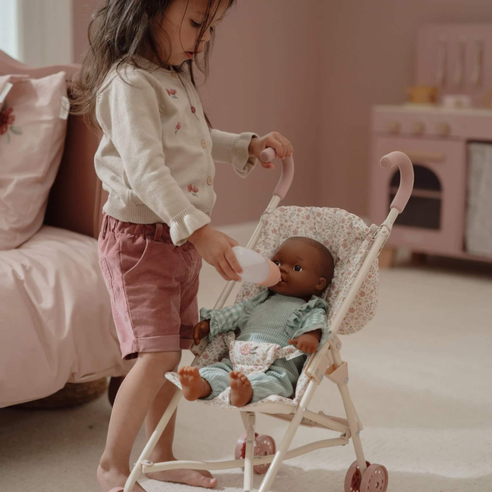 Little Dutch Μεταλλικό Καρότσι για Κούκλες - Λευκό