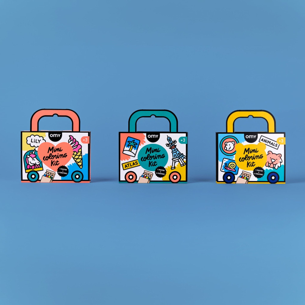 OMY Αφίσα Ζωγραφικής Μίνι με Ξυλομπογιές Άτλας On the Go