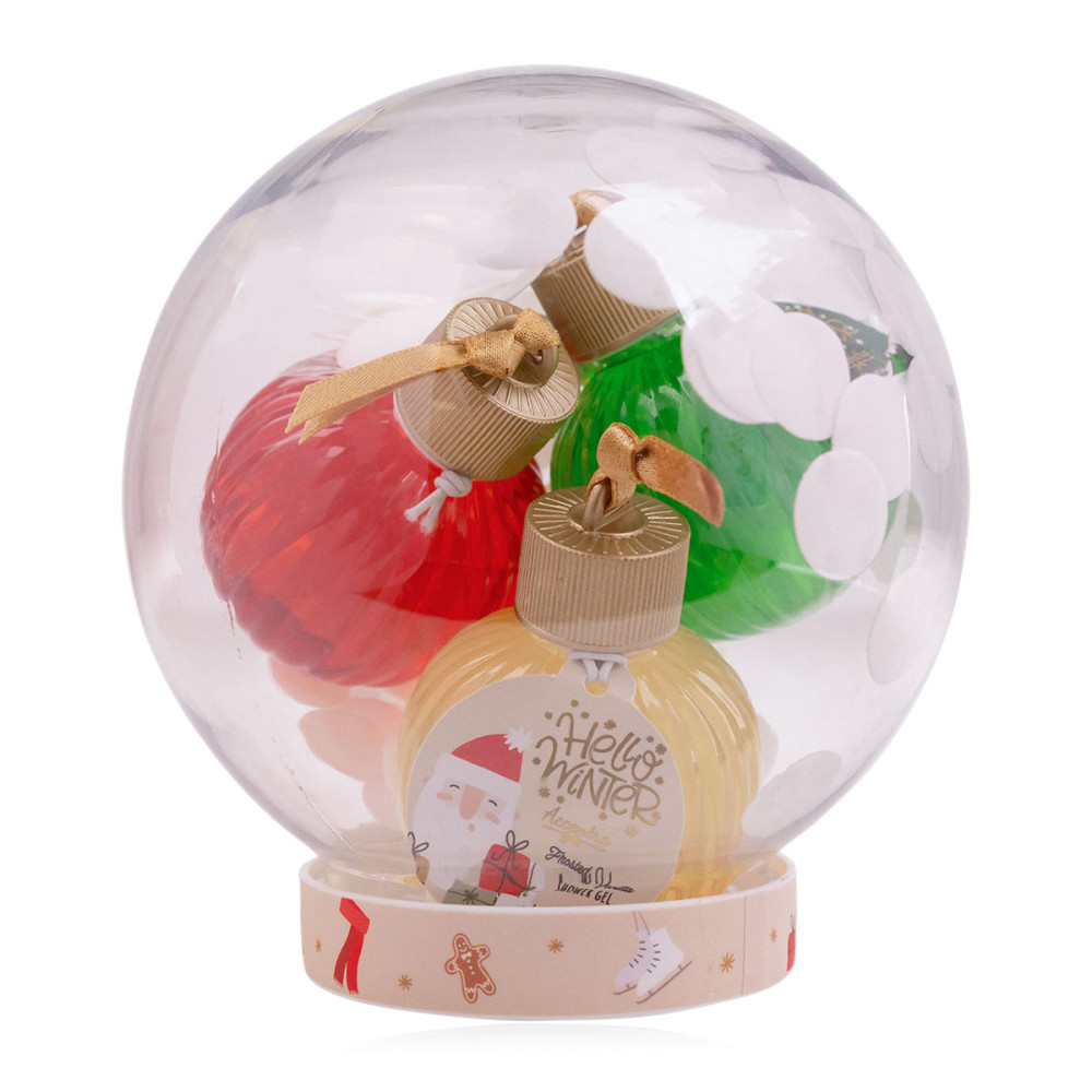 Accentra Hello Winter Πλαστική Σφαίρα με 3*60ml Αφρόλουτρο & 10g Σαπούνι Κομφετί