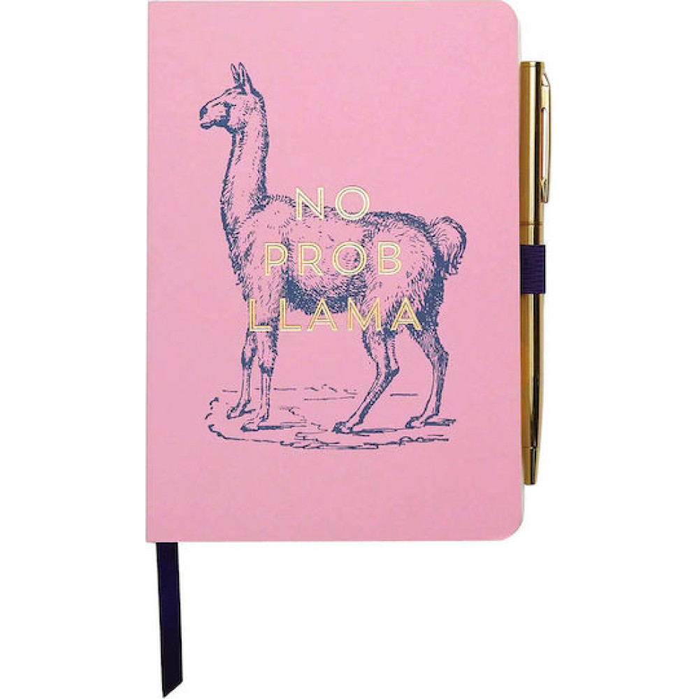 Desighworks Vintage Σημειωματάριο με Στυλό No Probllama