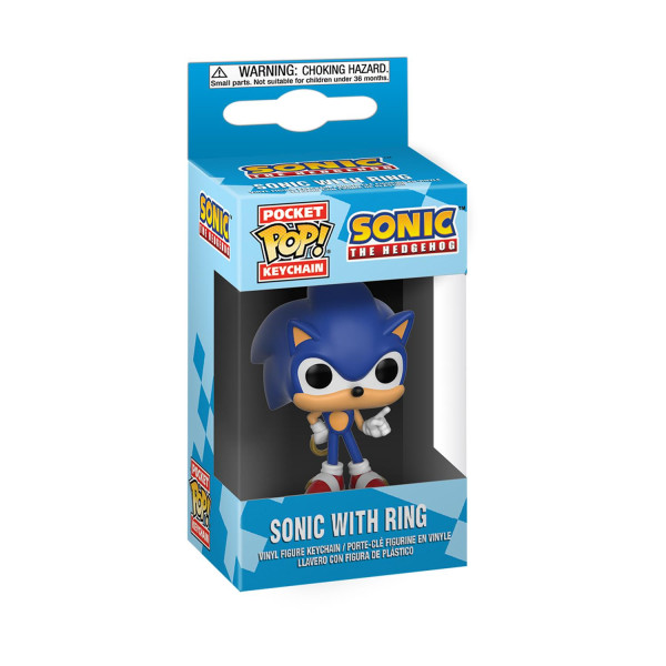 Funko Pocket Pop!: Sonic The Hedgehog - Sonic with Ring Vinyl Figure Keychain