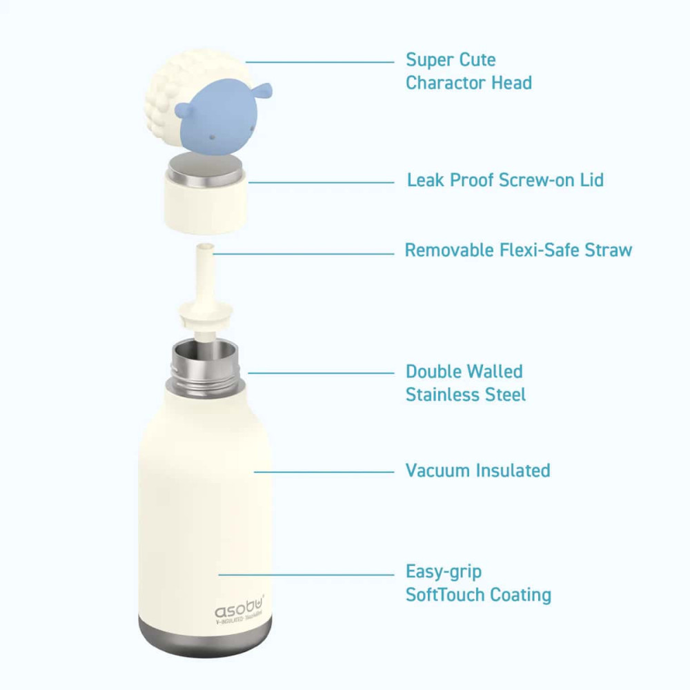 Asobu Bestie Bottle Ανοξείδωτο Μπουκάλι Θερμός 460ml (Πρόβατο)