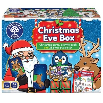 Orchard Toys Χριστουγεννιάτικο Κουτί με Επιτραπέζιο, Παζλ και Βιβλιαράκι Δραστηριοτήτων Ηλικίες 3+ ετών