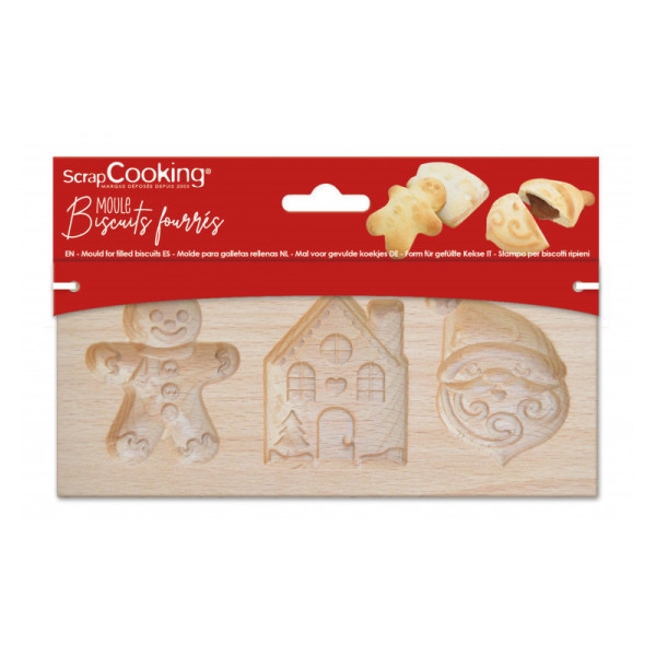 Scrap Cooking Ξύλινη Φόρμα για Γεμιστά Χριστουγεννιάτικα Μπισκότα