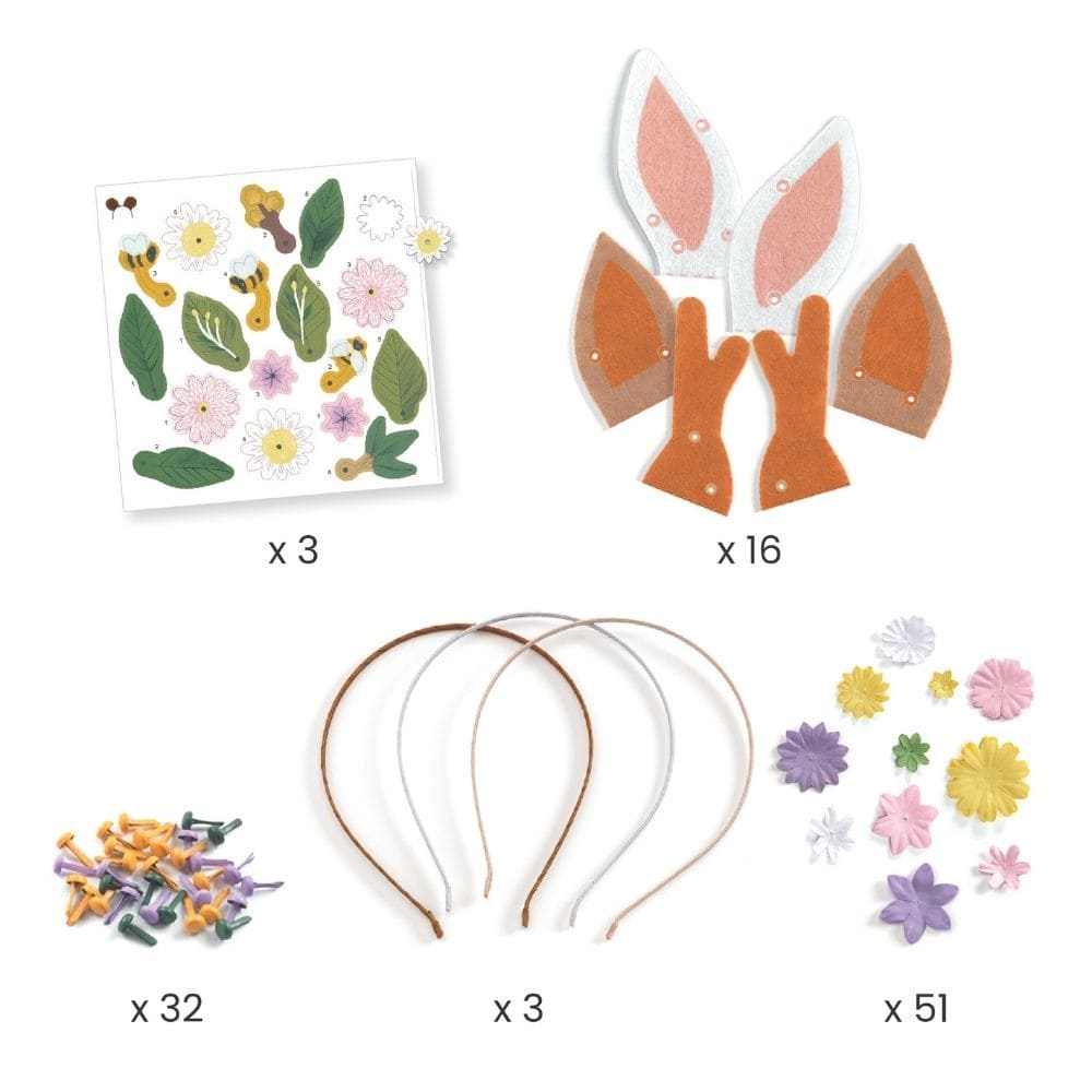 Djeco DIY Φτιάχνω 3 Λουλουδάτες Στέκες