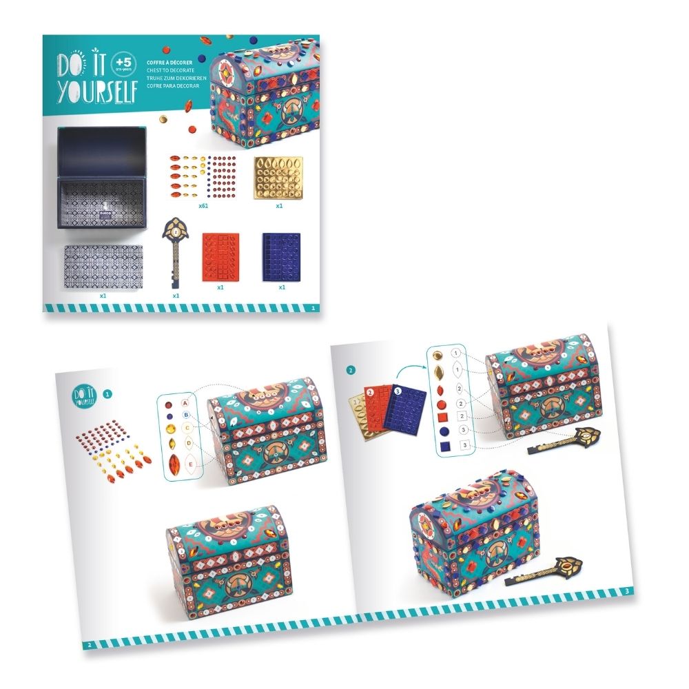 Djeco DIY Διακοσμώ Σεντούκι Θησαυρού με Κλειδί