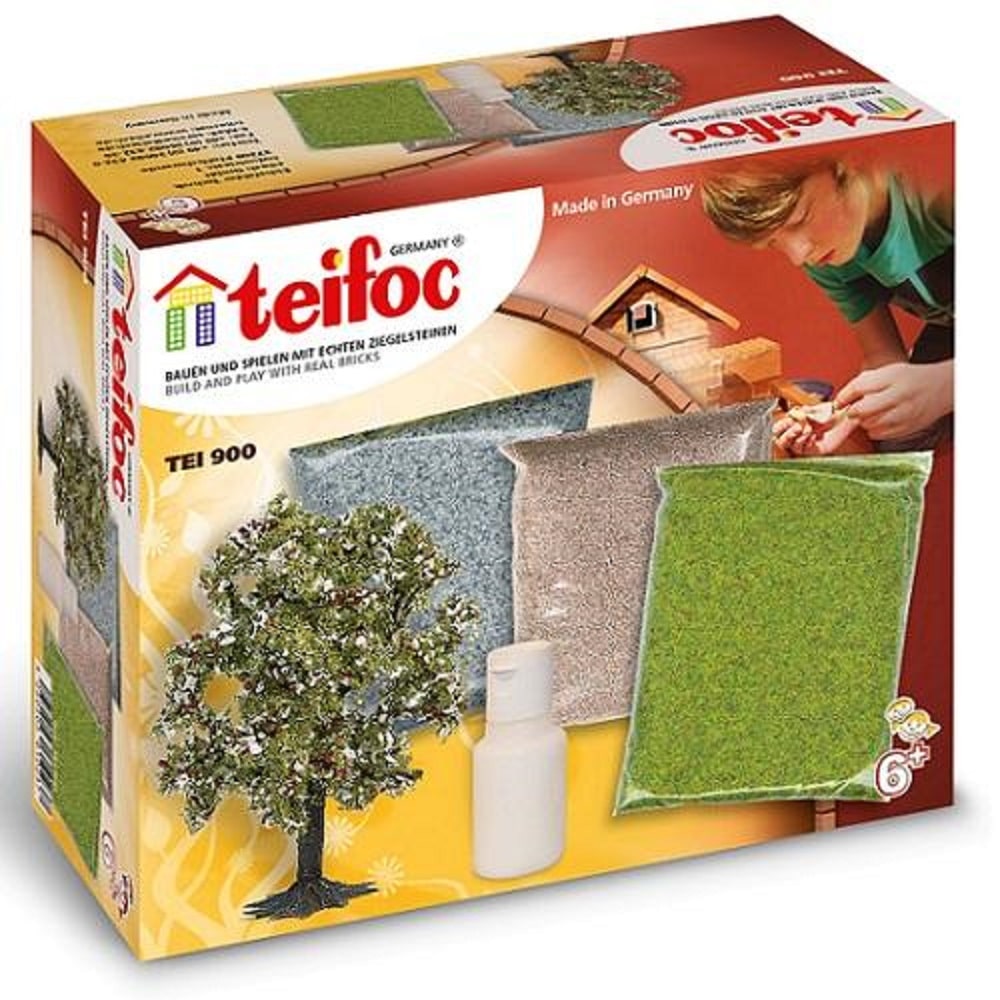 Teifoc Σέτ Χτισίματος Γκαζόν, Γκρι Χαλίκι, Καφέ Χαλίκι, Δένδρο και Κόλλα