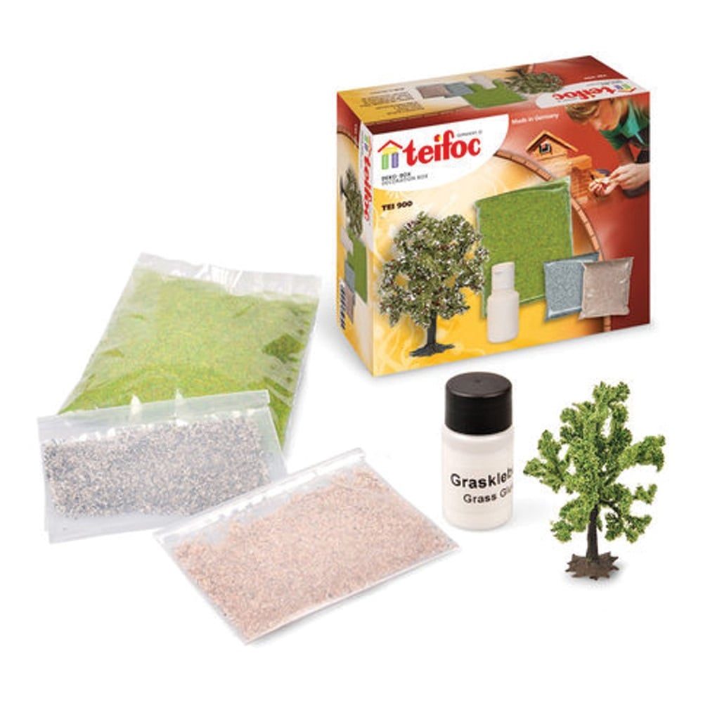 Teifoc Σέτ Χτισίματος Γκαζόν, Γκρι Χαλίκι, Καφέ Χαλίκι, Δένδρο και Κόλλα