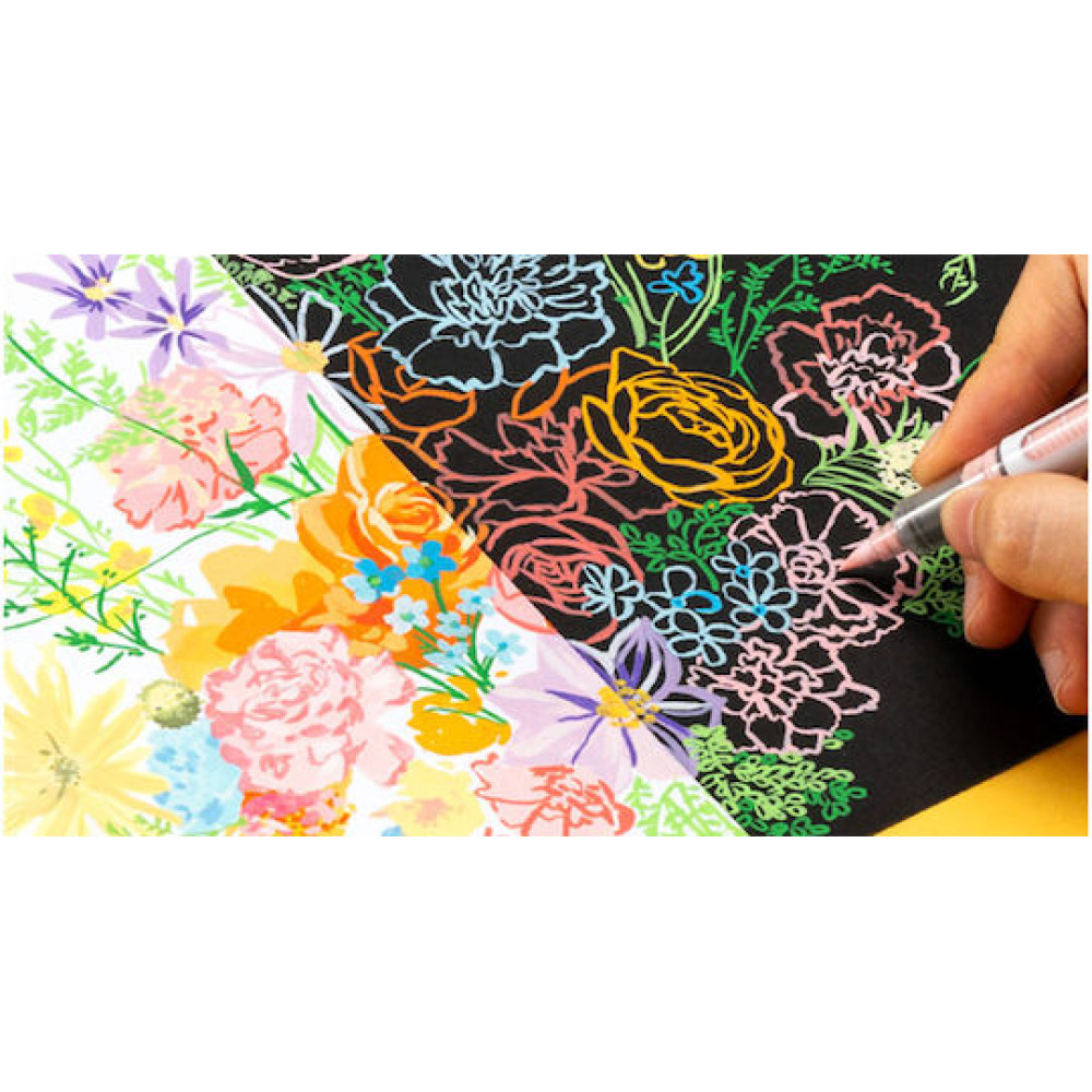 Ohuhu Σετ 24 Ανεξίτηλων Ακρυλικών Μαρκαδόρων Neon