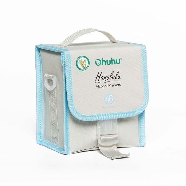 Ohuhu Honolulu Σετ 48 Μαρκαδόρων Αλκοόλης Pastel Tone Brush & Chisel