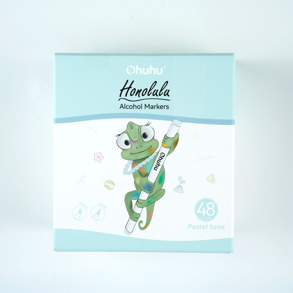 Ohuhu Honolulu Σετ 48 Μαρκαδόρων Αλκοόλης Pastel Tone Brush & Chisel