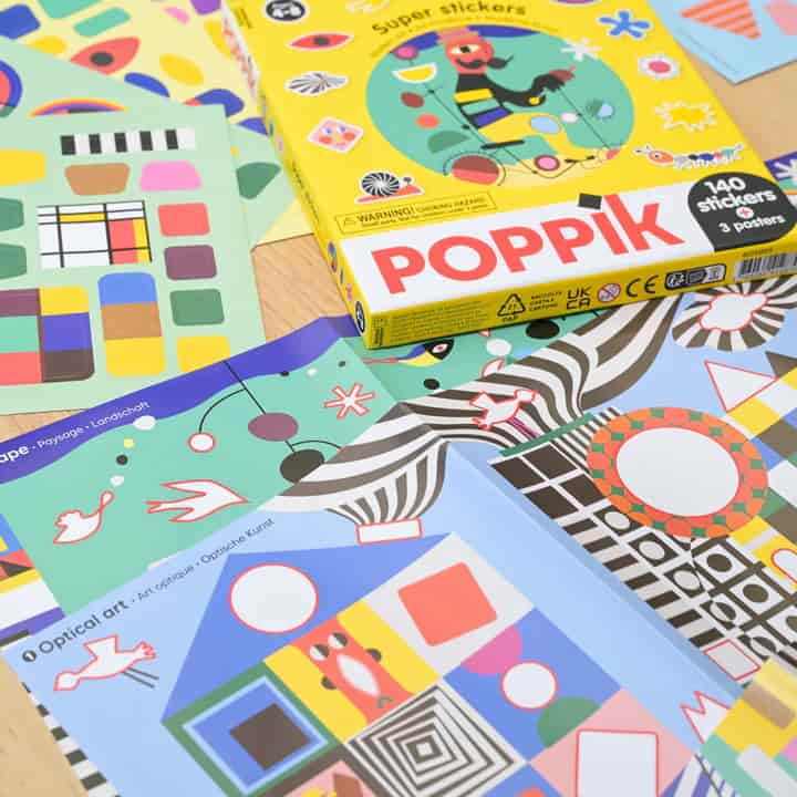 Poppik Sticker box με 140 αυτοκόλλητα - Modern Art