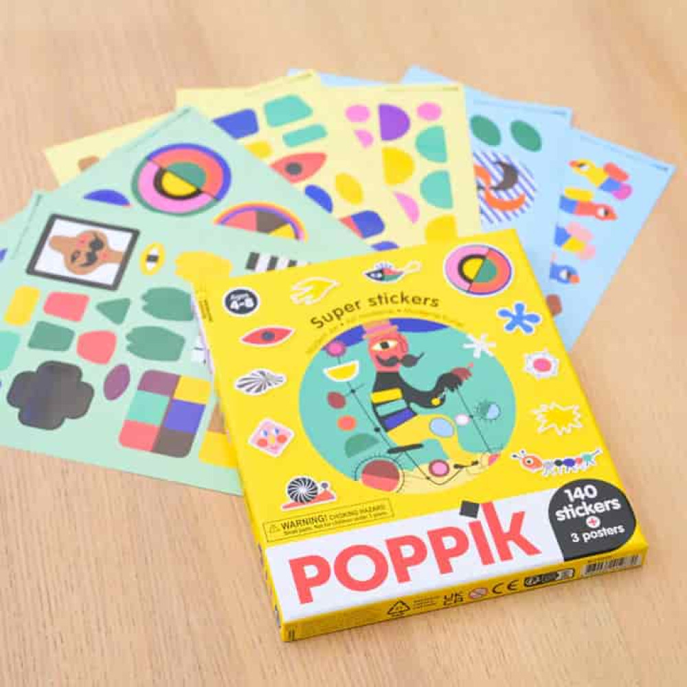 Poppik Sticker box με 140 αυτοκόλλητα - Modern Art