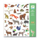 Djeco 160 Αυτοκόλλητα σε 4 Καρτέλες "Τα Ζώα της Ευρώπης"