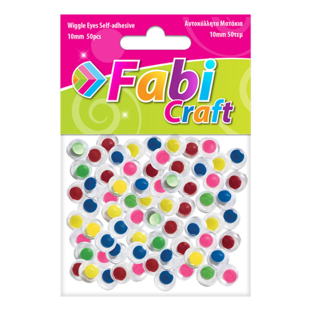 Fabi Ματάκια Αυτοκόλλητα Χρωματιστά 10mm 70τεμ