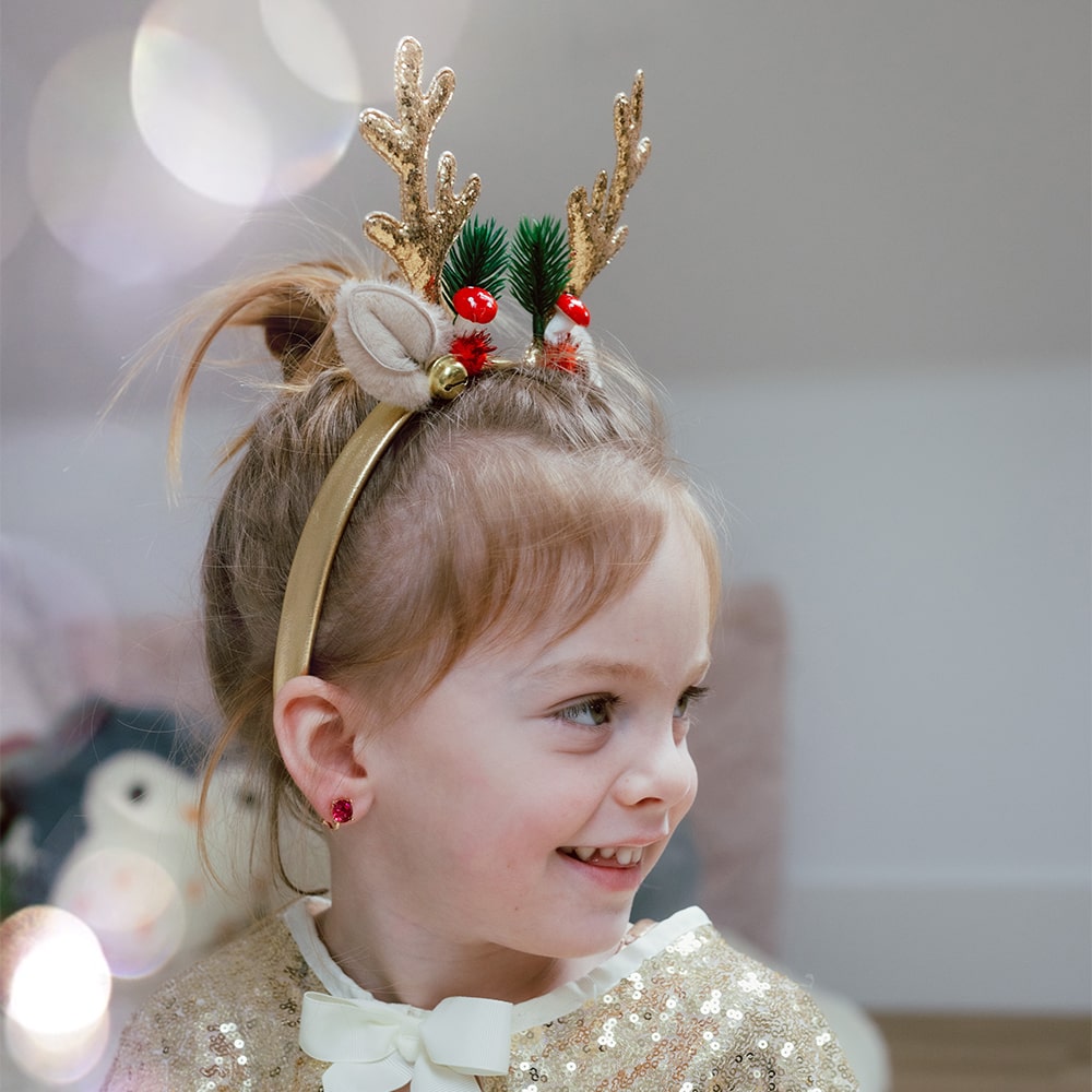 Great Pretenders Χριστουγεννιάτικη Στέκα Μαλλιών Χρυσή "Ρούντολφ"