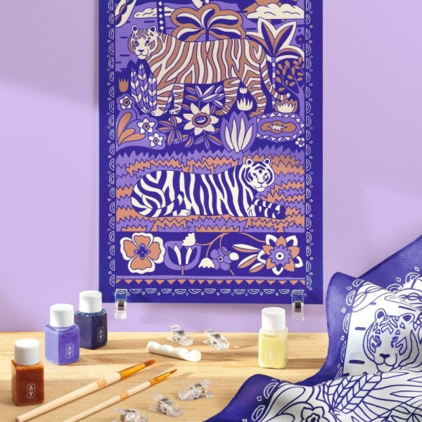 Djeco Atelier 10 - Zωγραφική σε Mετάξι "Τίγρης"