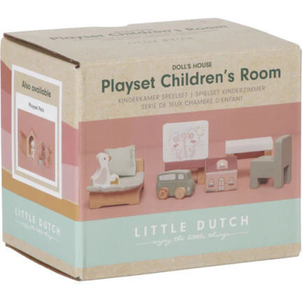 Little Dutch Σετ Παιδικού Δωματίου για Ξύλινο Κουκλόσπιτο FSC