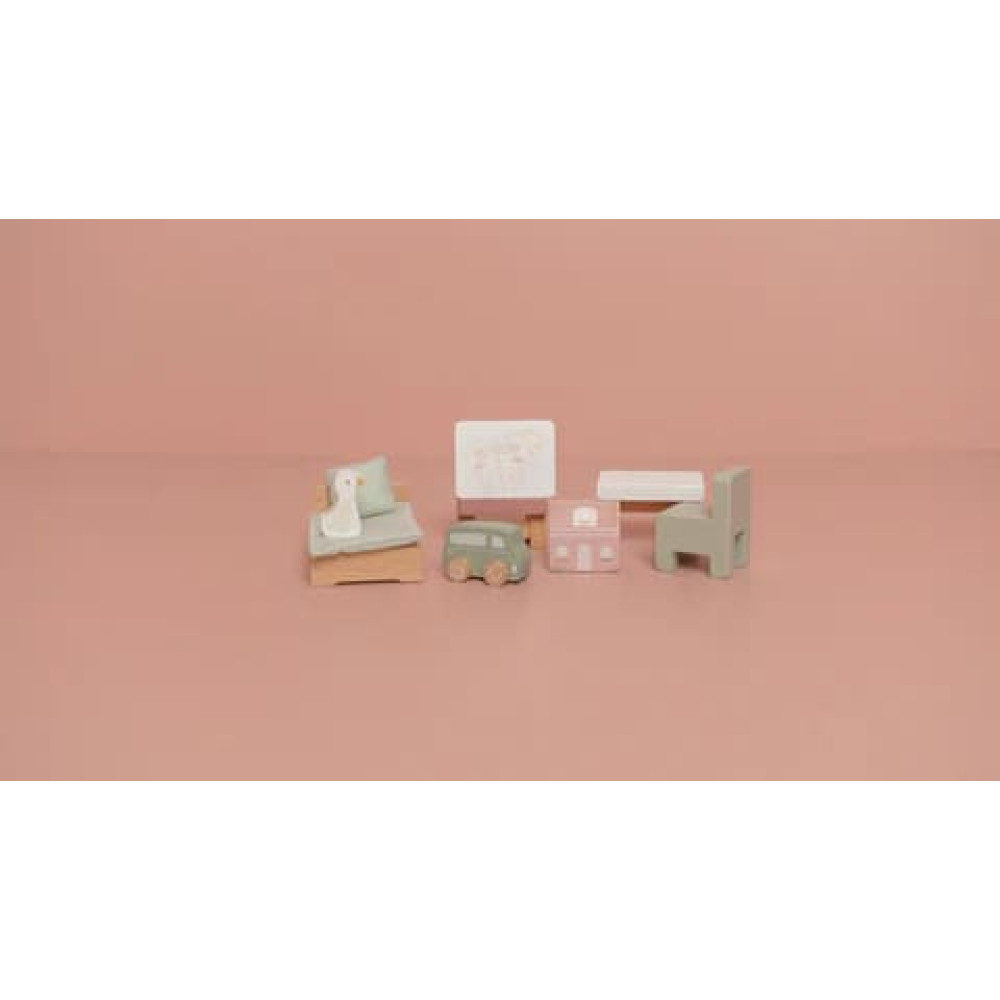 Little Dutch Σετ Παιδικού Δωματίου για Ξύλινο Κουκλόσπιτο FSC