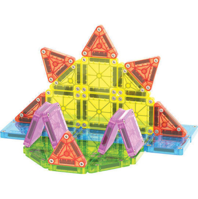 Magna-Tiles Travel Set Deluxe 55 Τεμάχια – Μαγνητικά Πλακίδια STEM για Ταξίδια & Μεταφορά