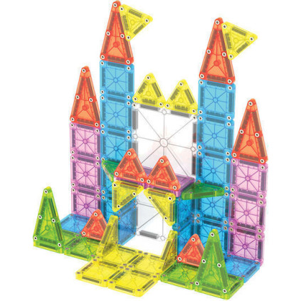 Magna-Tiles Travel Set Deluxe 55 Τεμάχια – Μαγνητικά Πλακίδια STEM για Ταξίδια & Μεταφορά