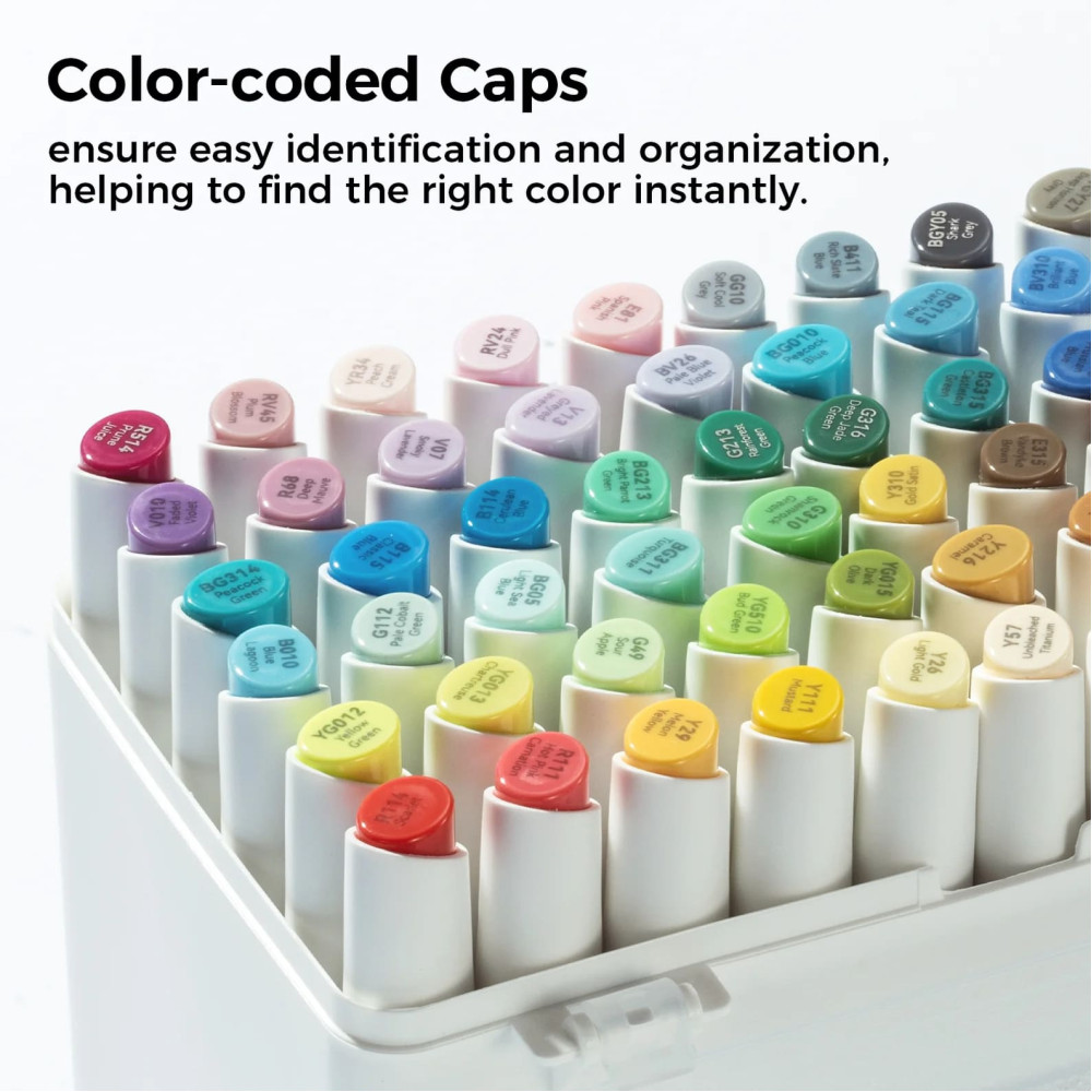 Ohuhu Kaala Σετ 60 Μαρκαδόρων Αλκοόλης Dual Tips - 60 Colors Landscape Tone