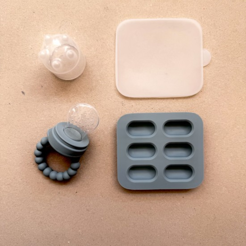 Nok Nok Πιπίλα Φαγητού Σιλικόνης (Smoke Blue)